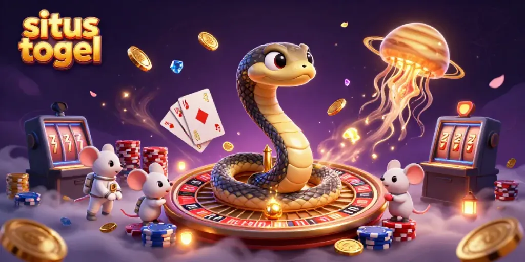 Menggambar pengalaman taruhan situs togel dengan karakter unik dalam komposisi menarik.