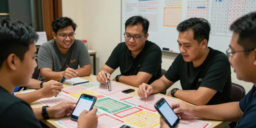 Buong teman-teman berdiskusi angka togel di BUKUMIMPI138, momen seru berbagi tips.
