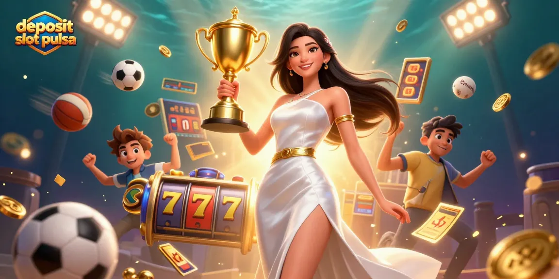 Experience the thrill of deposit slot pulsa with vibrant games and winning trophies.