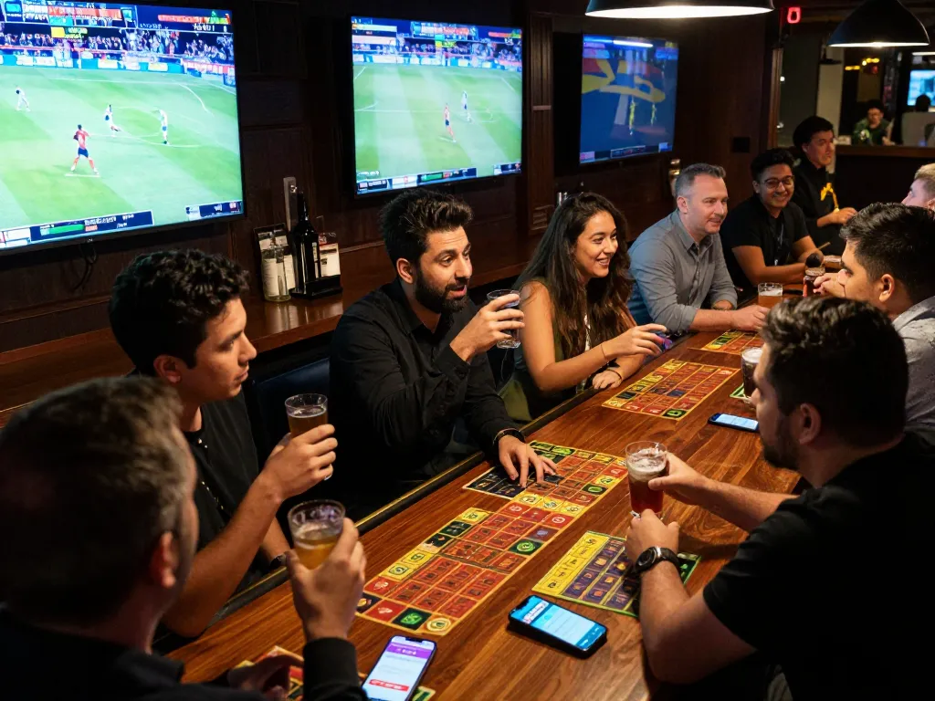 Fans cheering for sports while placing bets with the Fun88 app during an exciting game.