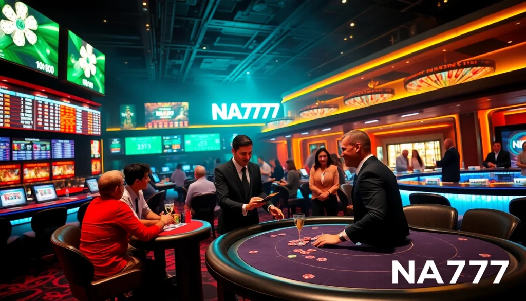 Experience the thrill of betting at NA777's vibrant casino scene with live poker and sports odds.