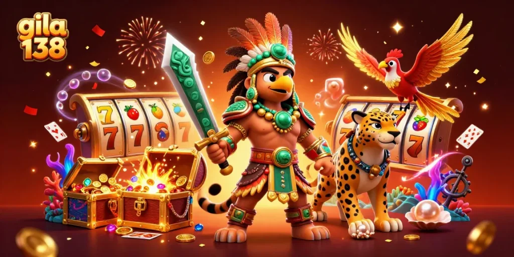 Gila 138 melibatkan slot papan yang berputar menghadirkan simbol keberuntungan dan kemewahan.